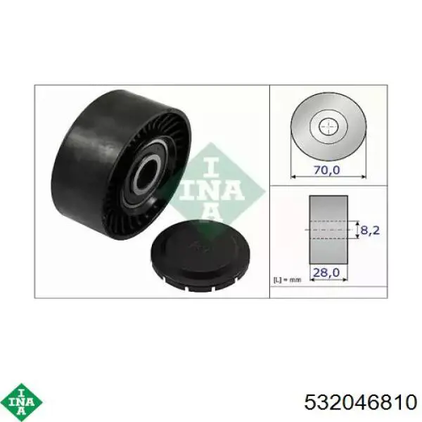 Rolka prowadząca, kierunkowa paska napędowego INA 532046810 cena, od 18,40 USD