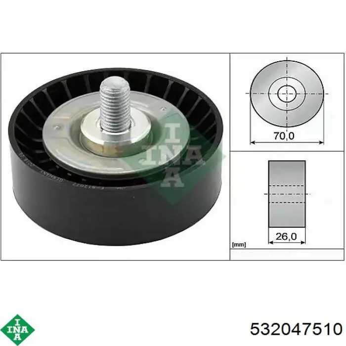 Rolka prowadząca, kierunkowa paska napędowego INA 532047510 cena, od 20,08 USD