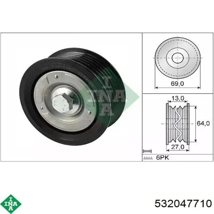 Rolka prowadząca, kierunkowa paska napędowego INA 532047710 cena, od 15,85 USD