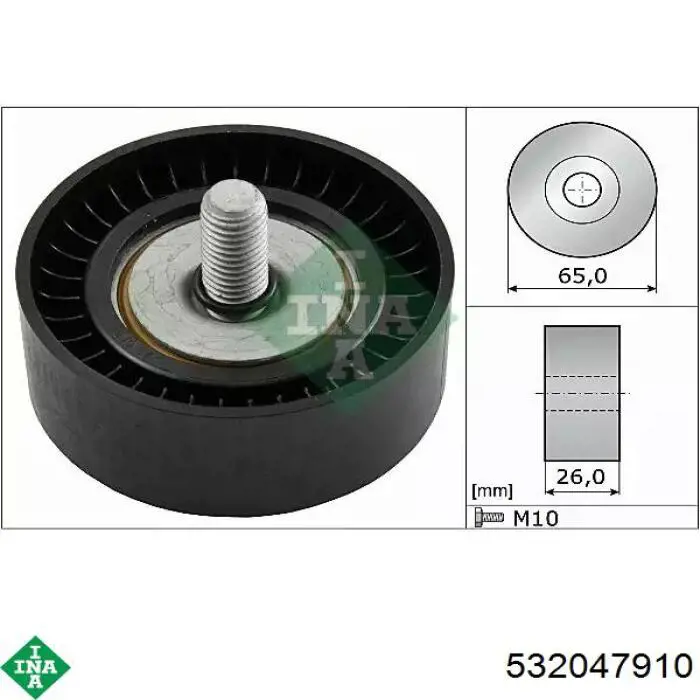 Rolka prowadząca, kierunkowa paska napędowego INA 532047910 cena, od 25,21 USD