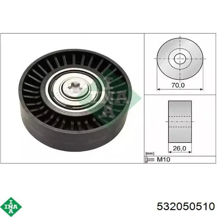 Rolka prowadząca, kierunkowa paska napędowego INA 532050510 cena, od 19,35 USD