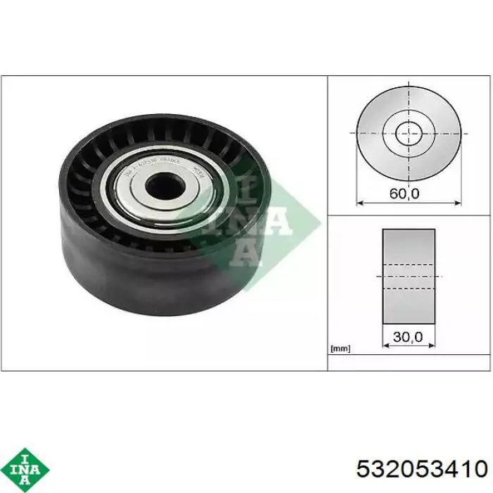 Rolka prowadząca, kierunkowa paska napędowego INA 532053410 cena, od 23,49 USD