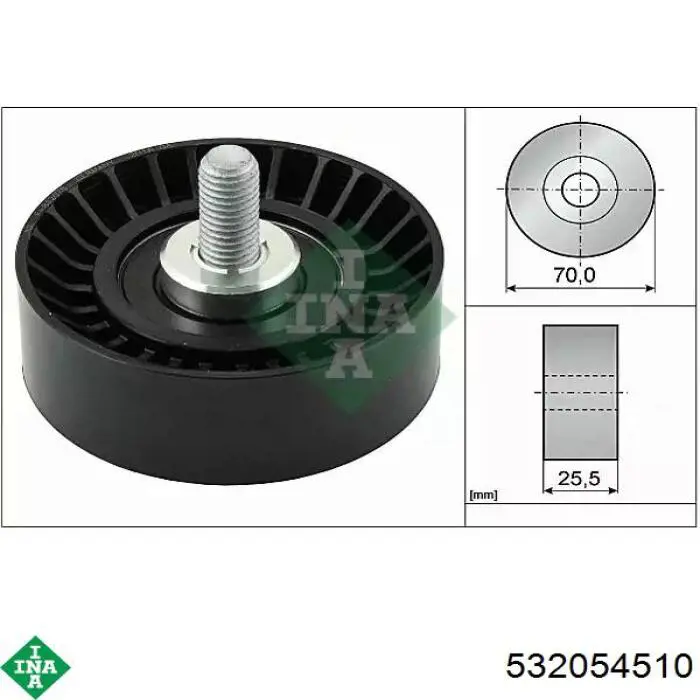 Rolka prowadząca, kierunkowa paska napędowego INA 532054510 cena, od 16,66 USD