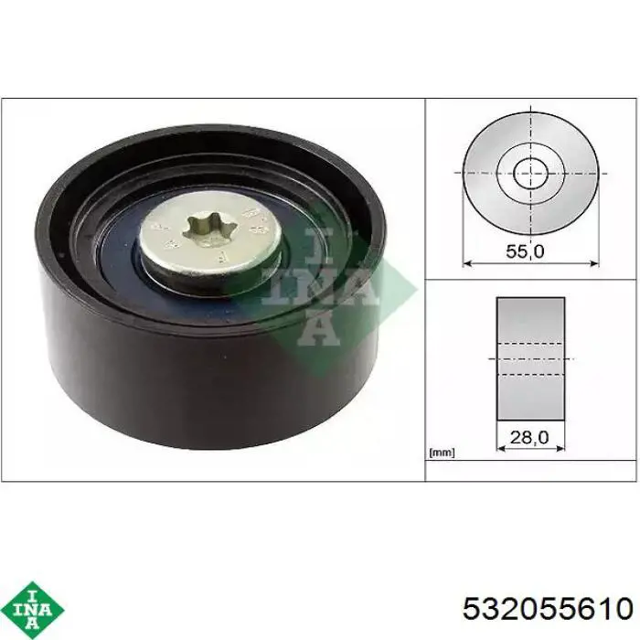 Rolka prowadząca, kierunkowa paska napędowego INA 532055610 cena, od 20,57 USD