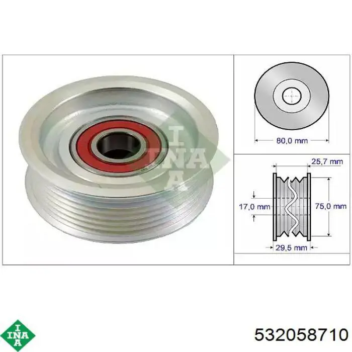 Rolka prowadząca, kierunkowa paska napędowego INA 532058710 cena, od 39,29 USD