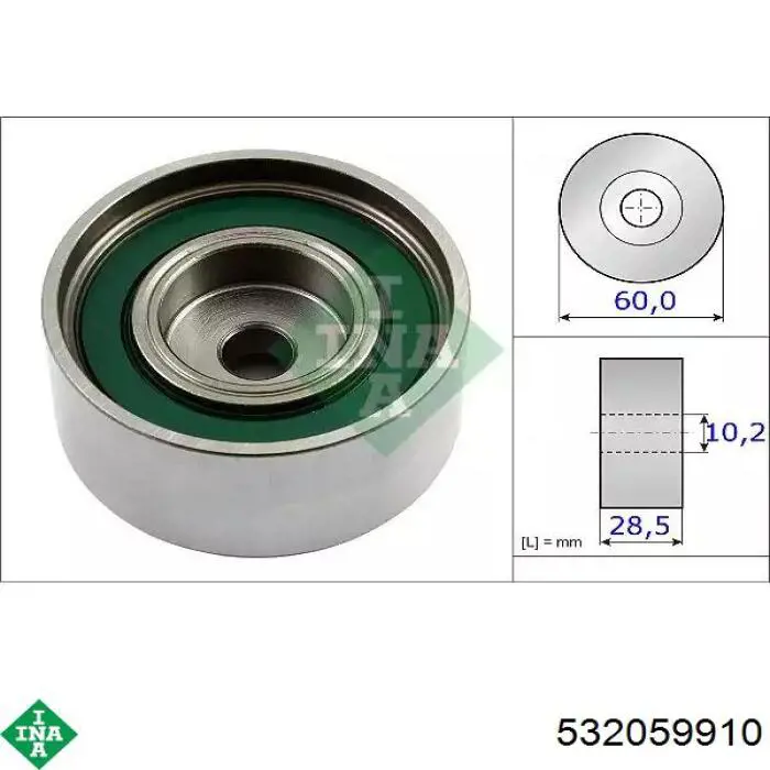 Rolka napinacza paska rozrządu INA 532059910 cena, od 18,38 USD