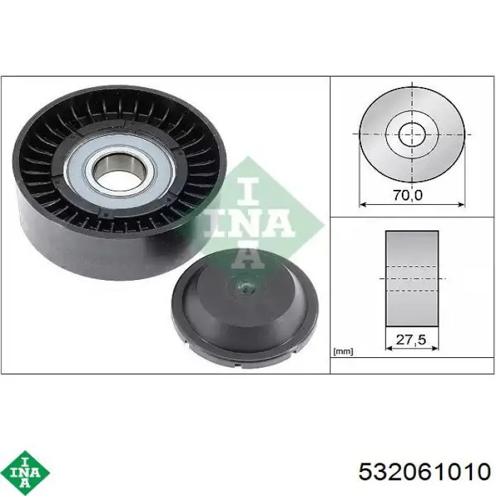 Rolka prowadząca, kierunkowa paska napędowego INA 532061010 cena, od 17,82 USD