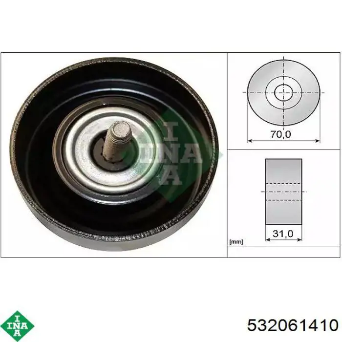 Rolka napinacza paska napędowego INA 532061410 cena, od 27,33 USD