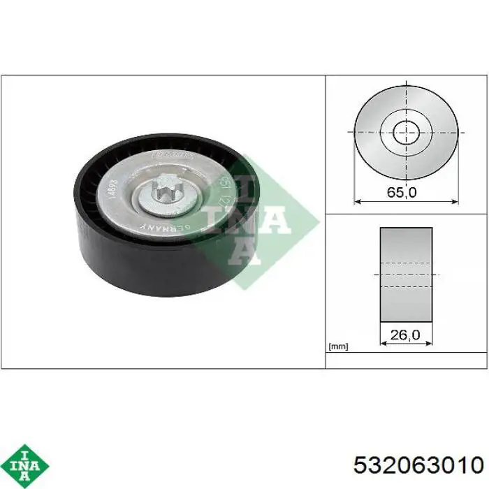 Rolka prowadząca, kierunkowa paska napędowego INA 532063010 cena, od 26,96 USD