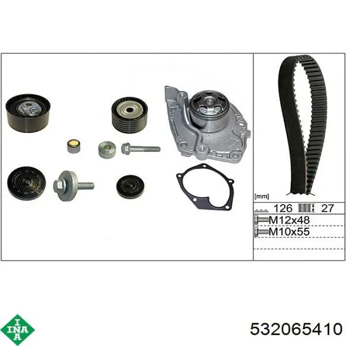 Rolka prowadząca kierunkowa paska rozrządu INA 532065410 cena, od 15,91 USD