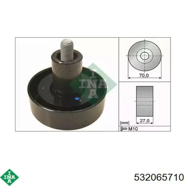 Rolka prowadząca, kierunkowa paska napędowego INA 532065710 cena, od 26,34 USD