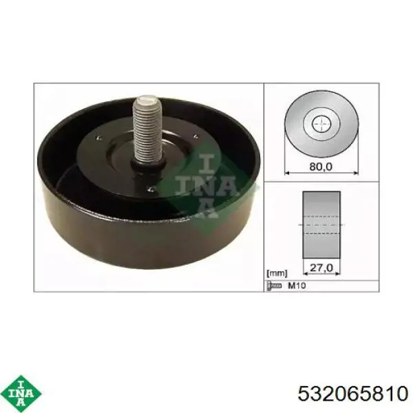Rolka prowadząca kierunkowa paska rozrządu INA 532065810 cena, od 21,15 USD