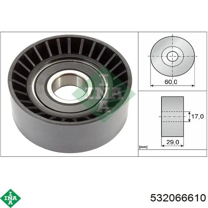 Rolka prowadząca, kierunkowa paska napędowego INA 532066610 cena, od 22,54 USD