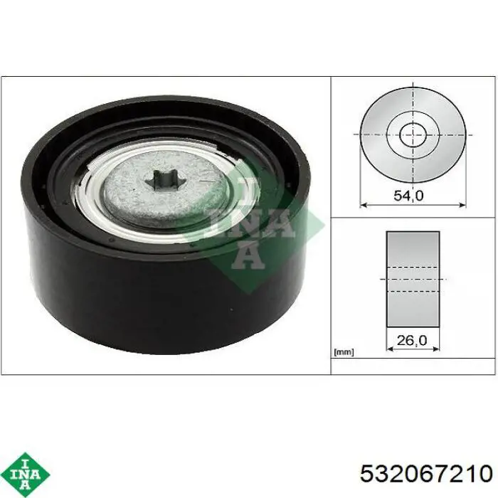 Rolka prowadząca, kierunkowa paska napędowego INA 532067210 cena, od 15,28 USD