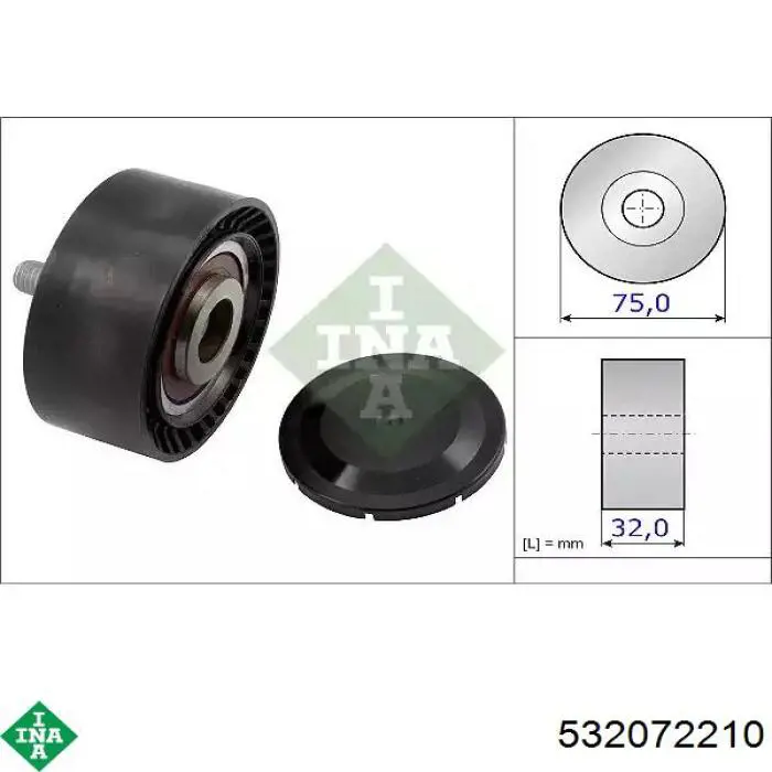 Rolka prowadząca, kierunkowa paska napędowego INA 532072210 cena, od 37,24 USD