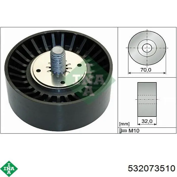 Rolka prowadząca, kierunkowa paska napędowego INA 532073510 cena, od 28,26 USD
