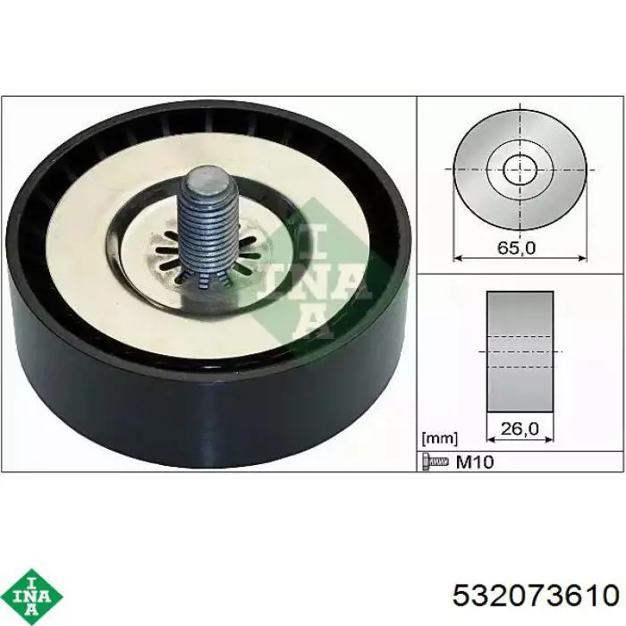Rolka prowadząca, kierunkowa paska napędowego INA 532073610 cena, od 25,81 USD