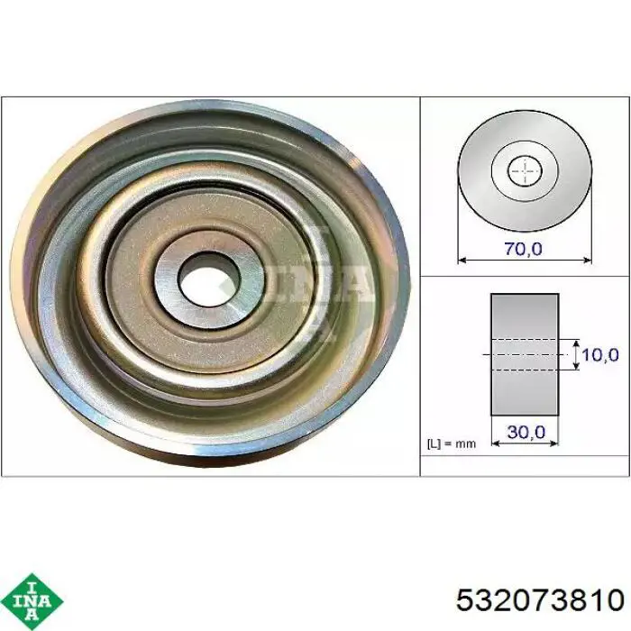Rolka prowadząca, kierunkowa paska napędowego INA 532073810 cena, od 25,93 USD