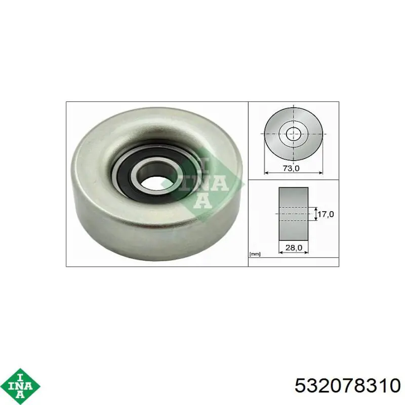 Rolka prowadząca, kierunkowa paska napędowego INA 532078310 cena, od 22,05 USD