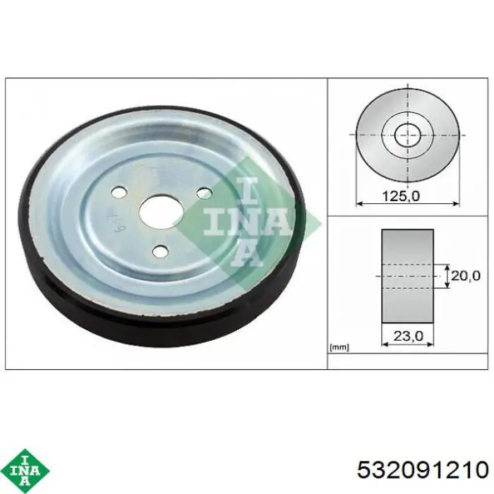 Koło pasowe pompy wodnej INA 532091210 cena, od 34,57 USD