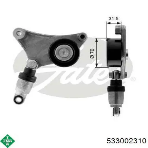 Do koszyka 533002310 INA Napinacz paska napędowego