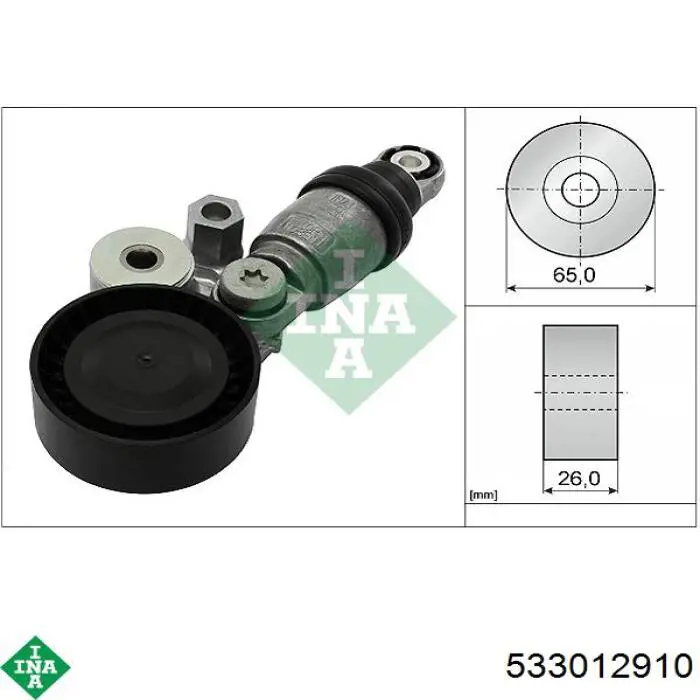 Napinacz paska napędowego INA 533012910 cena, od 68,61 USD