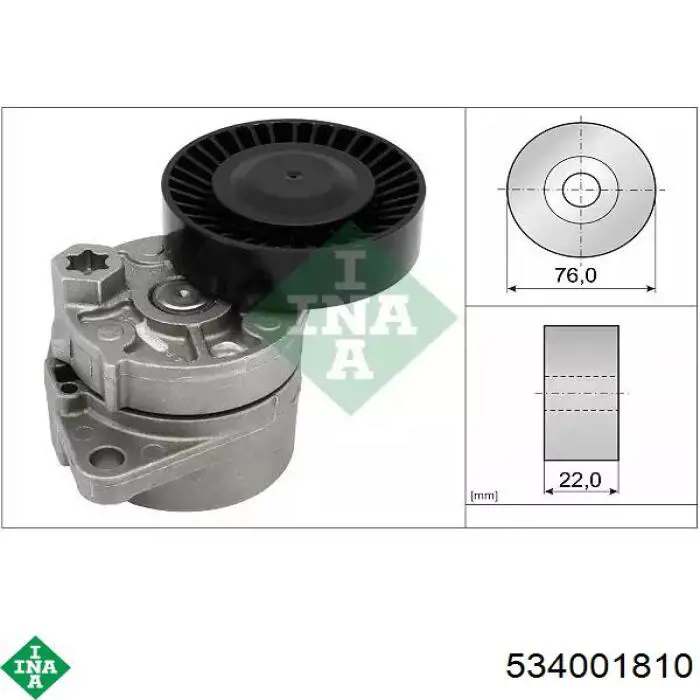 Napinacz paska napędowego INA 534001810 cena, od 22,31 USD