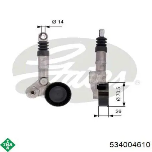 Napinacz paska napędowego INA 534004610 cena, od 99,11 USD