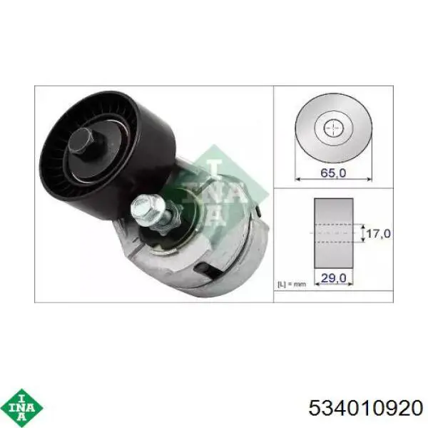 Napinacz paska napędowego INA 534010920 cena, od 21,23 USD