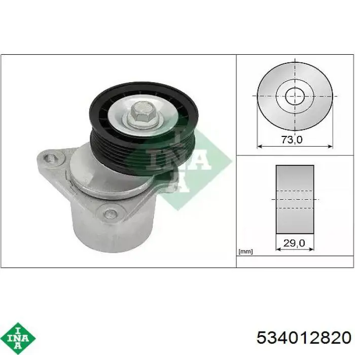 Napinacz paska napędowego INA 534012820 cena, od 46,62 USD