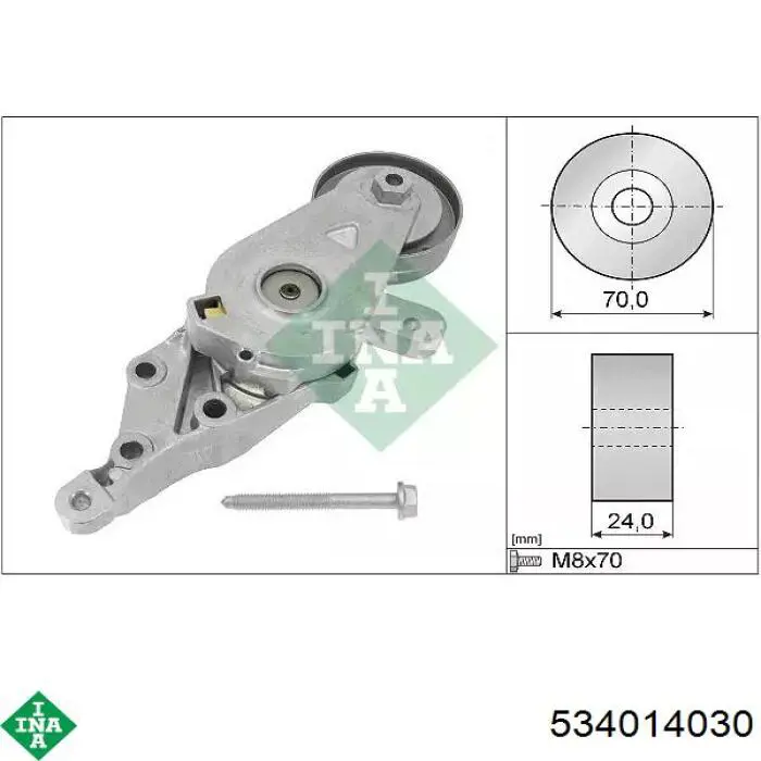 Napinacz paska napędowego INA 534014030 cena, od 23,41 USD