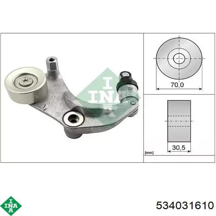Napinacz paska napędowego INA 534031610 cena, od 39,04 USD