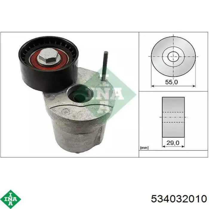 Napinacz paska napędowego INA 534032010 cena, od 46,69 USD