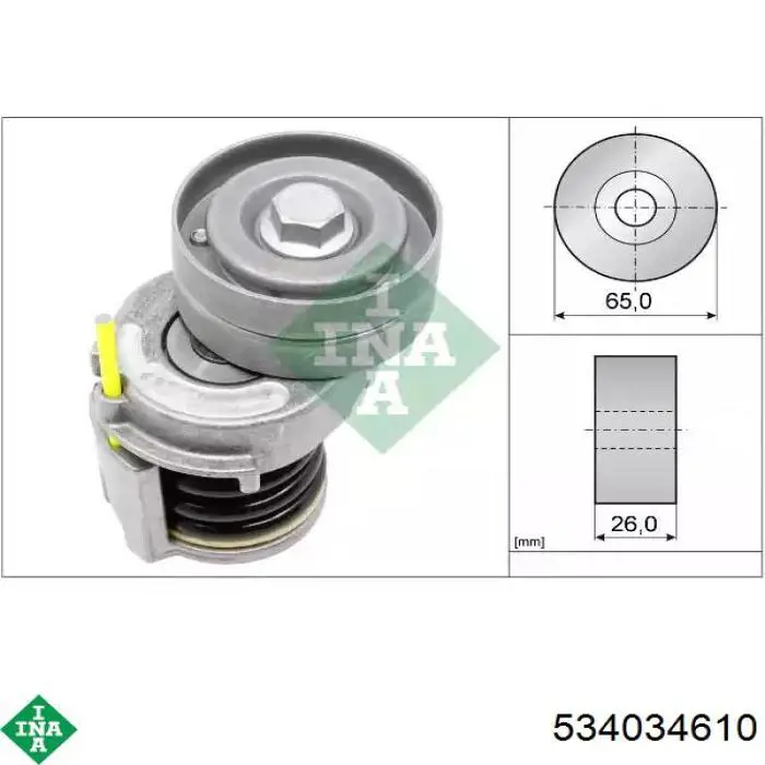 Napinacz paska napędowego INA 534034610 cena, od 67,46 USD
