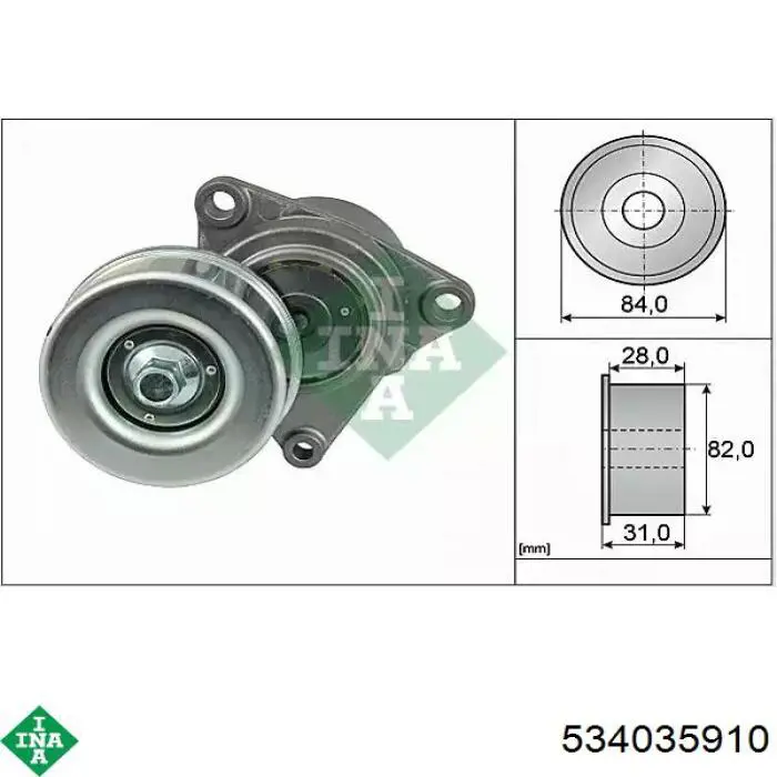 Napinacz paska napędowego INA 534035910 cena, od 34,02 USD
