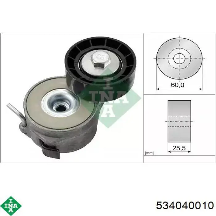 Napinacz paska napędowego INA 534040010 cena, od 18,69 USD