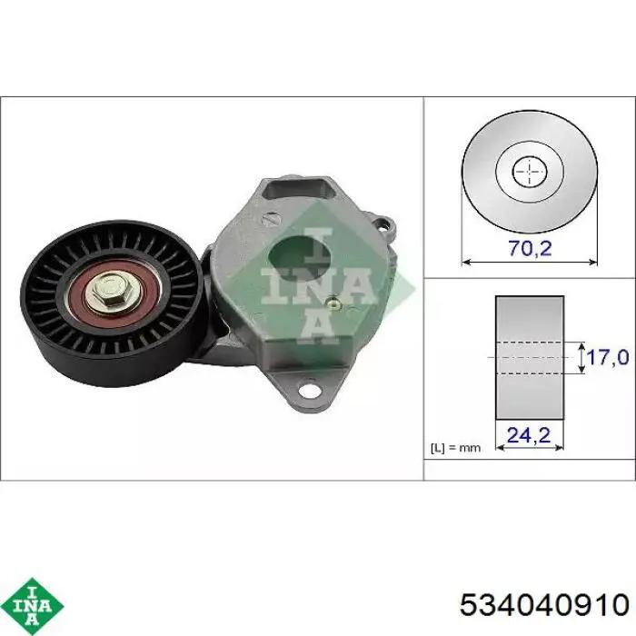 Napinacz paska napędowego INA 534040910 cena, od 60,70 USD