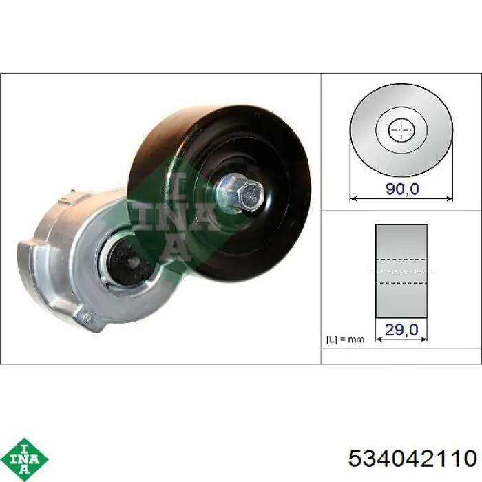 Napinacz paska napędowego INA 534042110 cena, od 14,67 USD