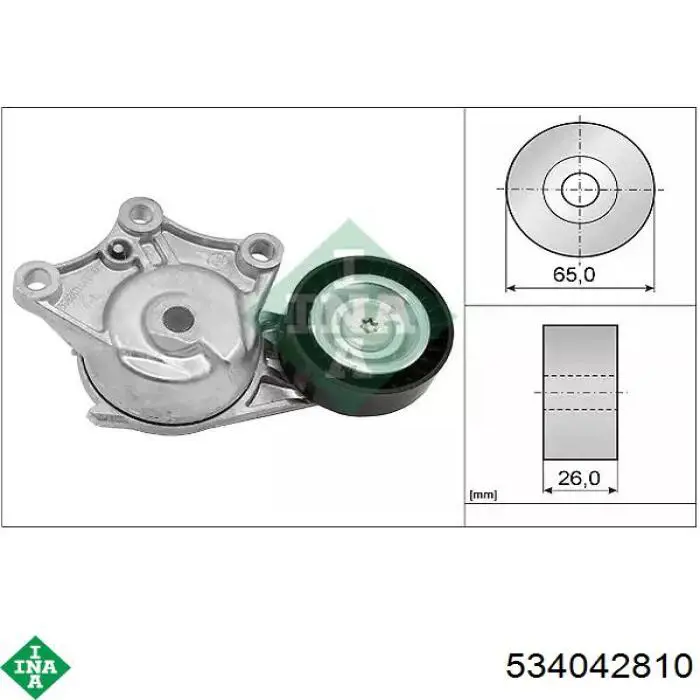 Napinacz paska napędowego INA 534042810 cena, od 63,71 USD