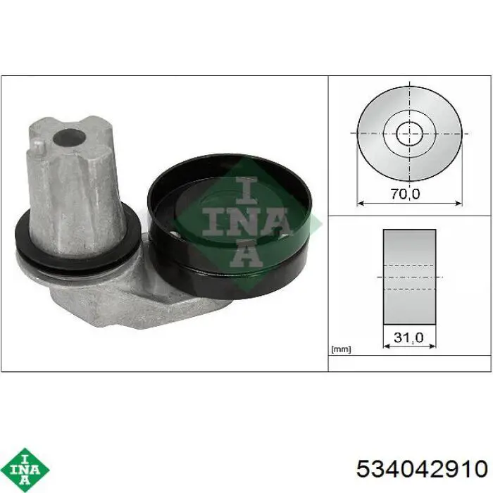 Napinacz paska napędowego INA 534042910 cena, od 54,82 USD