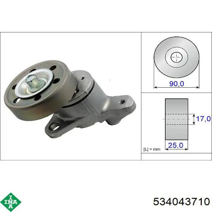 Napinacz paska napędowego INA 534043710 cena, od 62,26 USD
