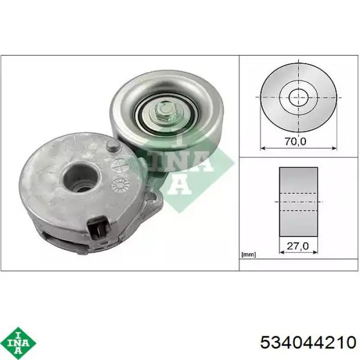Napinacz paska napędowego INA 534044210 cena, od 91,98 USD