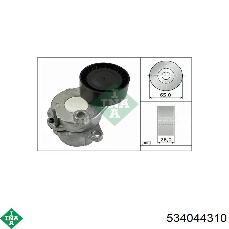 Napinacz paska napędowego INA 534044310 cena, od 109,07 USD