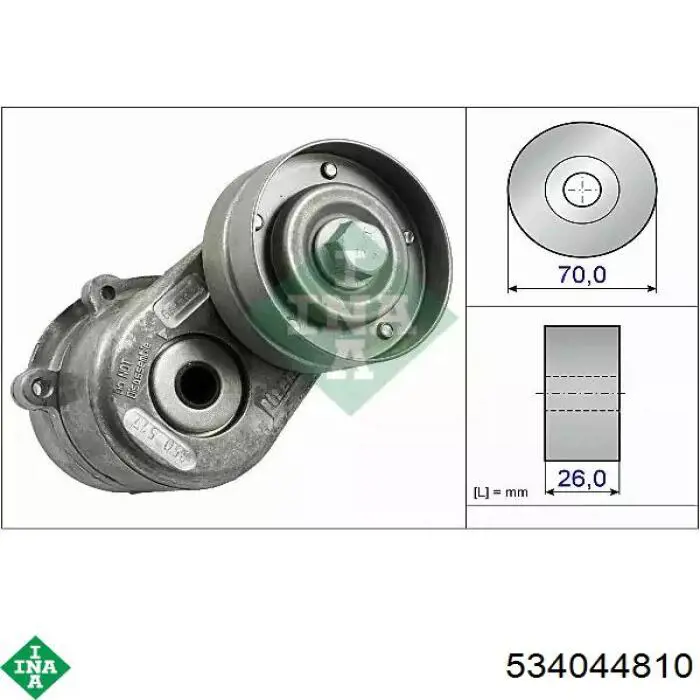 Napinacz paska napędowego INA 534044810 cena, od 80,02 USD