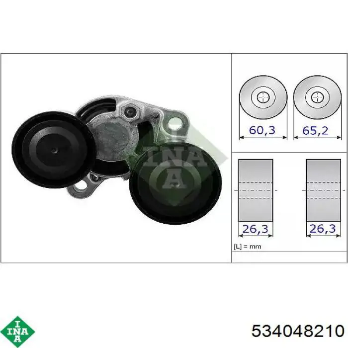 Napinacz paska napędowego INA 534048210 cena, od 92,41 USD