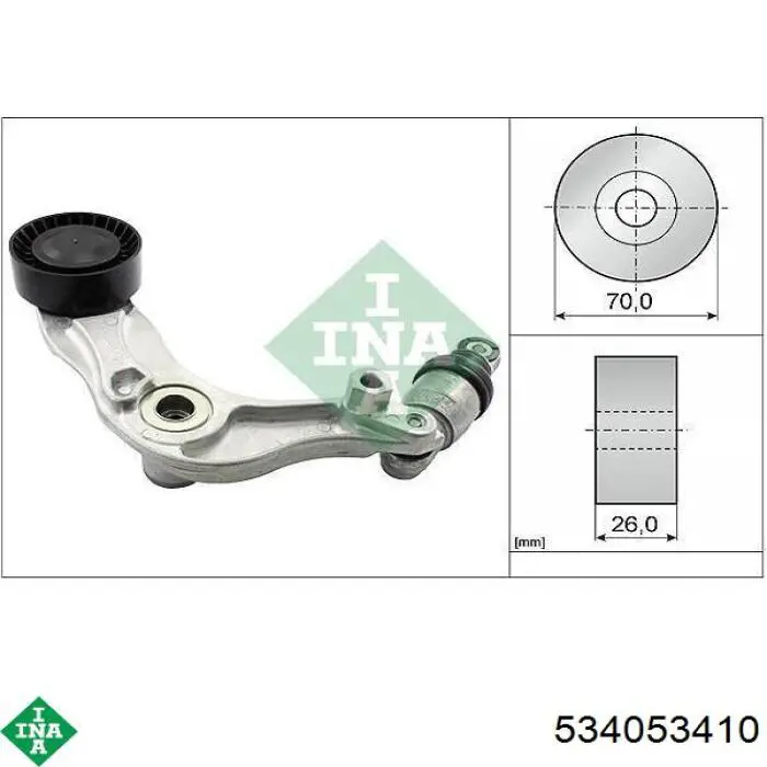 Napinacz paska napędowego INA 534053410 cena, od 83,04 USD