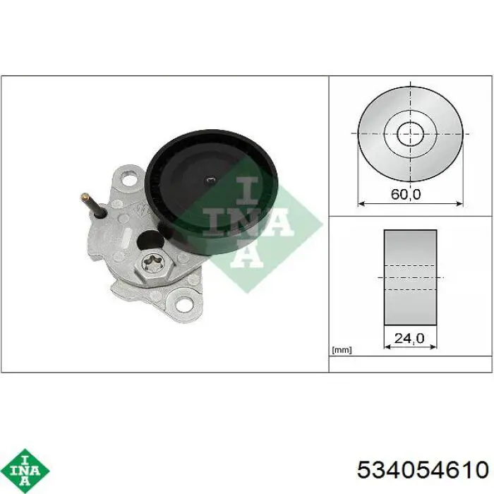 Rolka napinacza paska napędowego INA 534054610 cena, od 27,09 USD