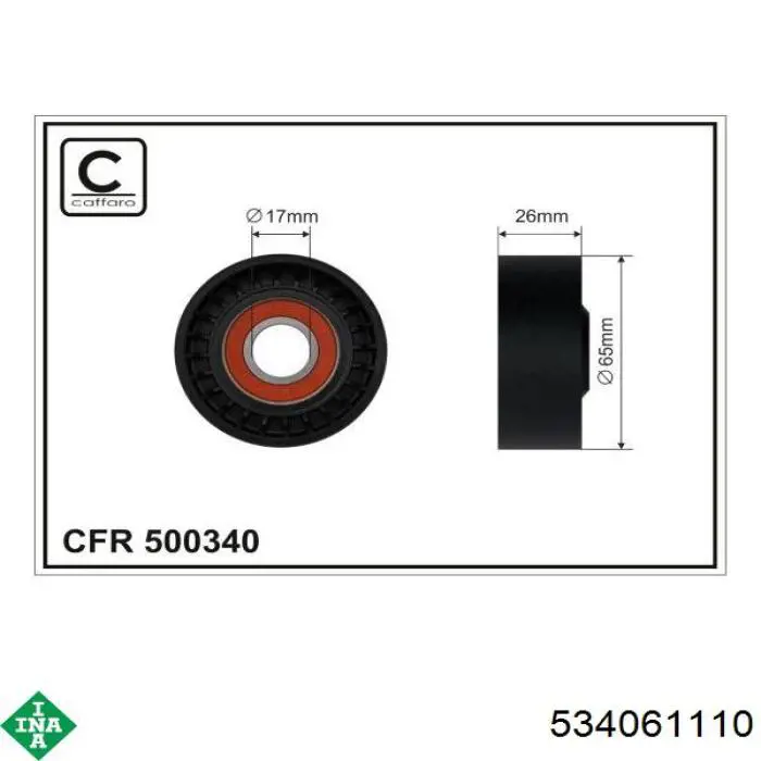 Napinacz paska napędowego INA 534061110 cena, od 72,40 USD