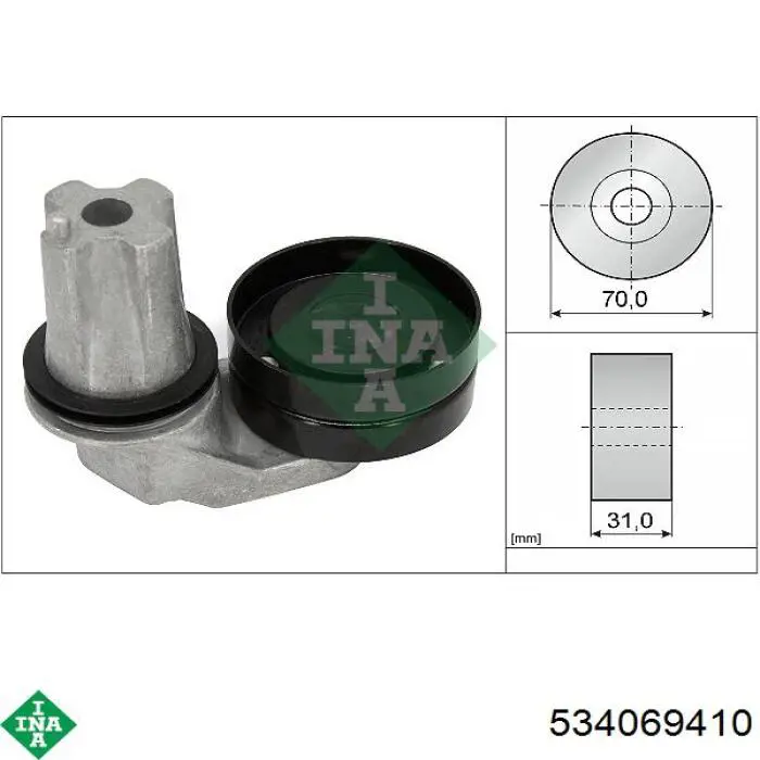 Do koszyka 1325097 Land Rover Napinacz paska napędowego