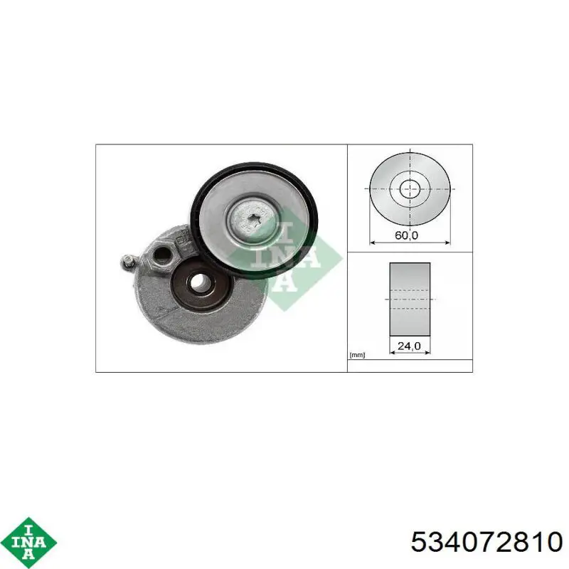 Napinacz paska napędowego INA 534072810 cena, od 60,44 USD